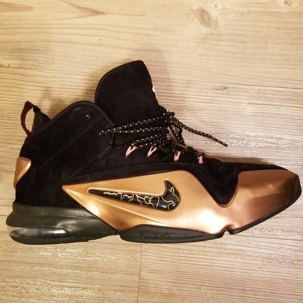 Mens Nike Zoom Air Penny 6 Metallic Copper & Black